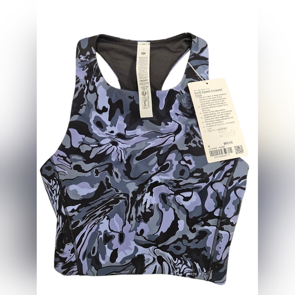 Lululemon NWT Swift Speed Cropped Tank Top in‎ FWMM size 4